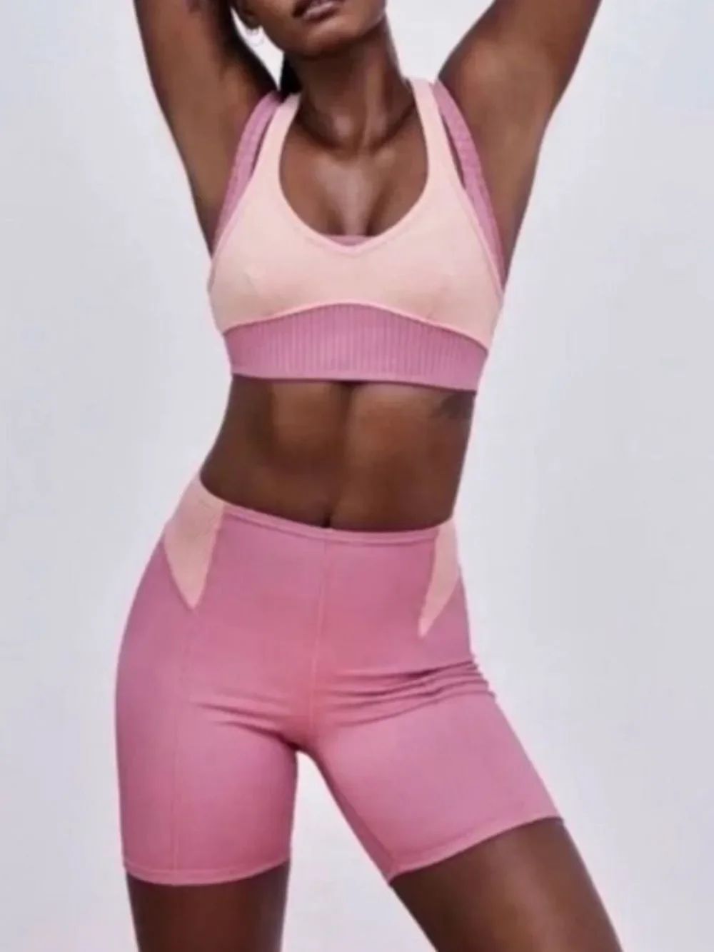 For Love & Lemons Dani Bike Shorts Mauve Pink Womens Medium